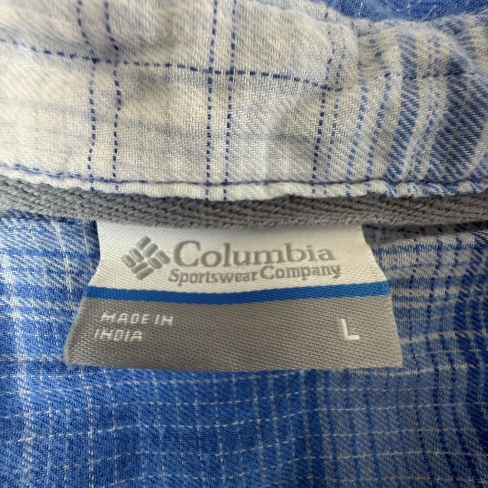 columbia women's large plaid tunic shirt bundle of 2 half button blue & coral - Picture 7 of 11